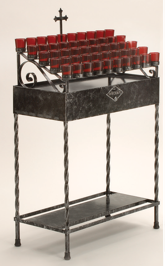 Wrought Iron Votive Stand-Pep-25 Lights (14"W)-Michigan Church Supply