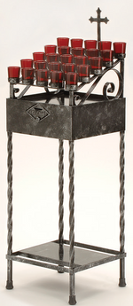 Wrought Iron Votive Stand-Pep-25 Lights (14"W)-Michigan Church Supply