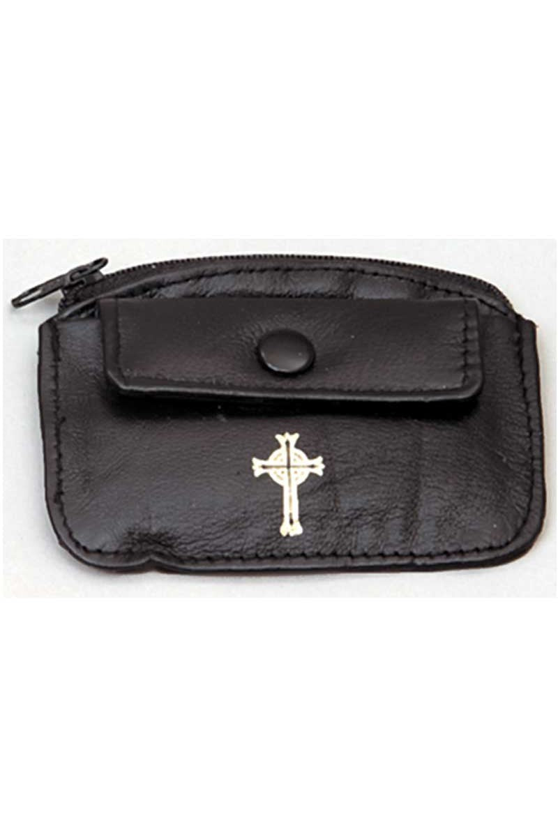 Zipper Leather Rosary Case - MIK3108-Inspirational Gifts-Koley-Michigan Church Supply