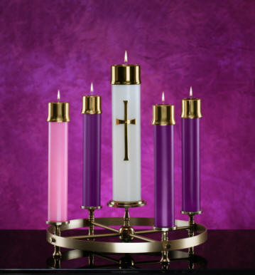 Advent Wreath for Refillable Oil Candles - 2 sizes-NUAW001 – Michigan  Church Supply